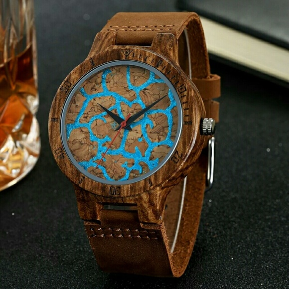 Other - BNIP MEN'S BAMBOO WATCH